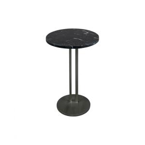 بالماس طاولة خدمة باللون الفضي - رخام أسود