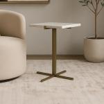 أوبتيما طاولة خدمة بقاعدة معدنية وودي