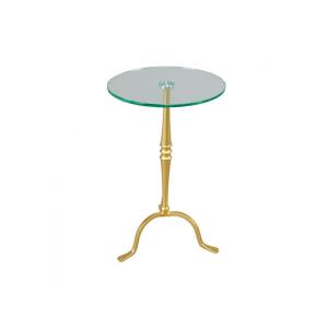 شايني طاولة خدمة بقاعدة معدنية وودي