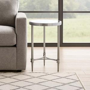 لويسا طاولة خدمة بقاعدة معدنية - زجاج عاكس