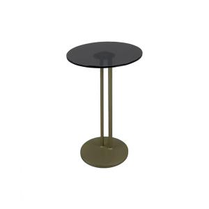 فيرونا طاولة خدمة باللون النحاسي - زجاج عسلي